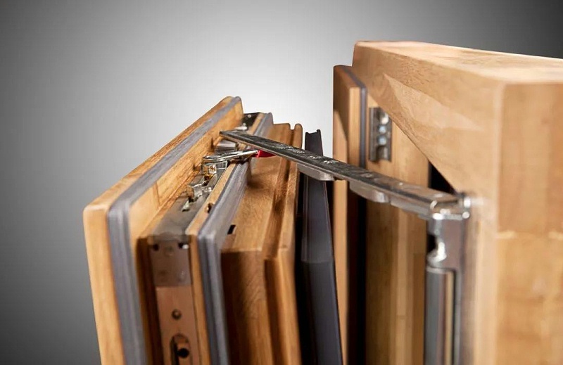 定制鋁包木門窗細節實拍